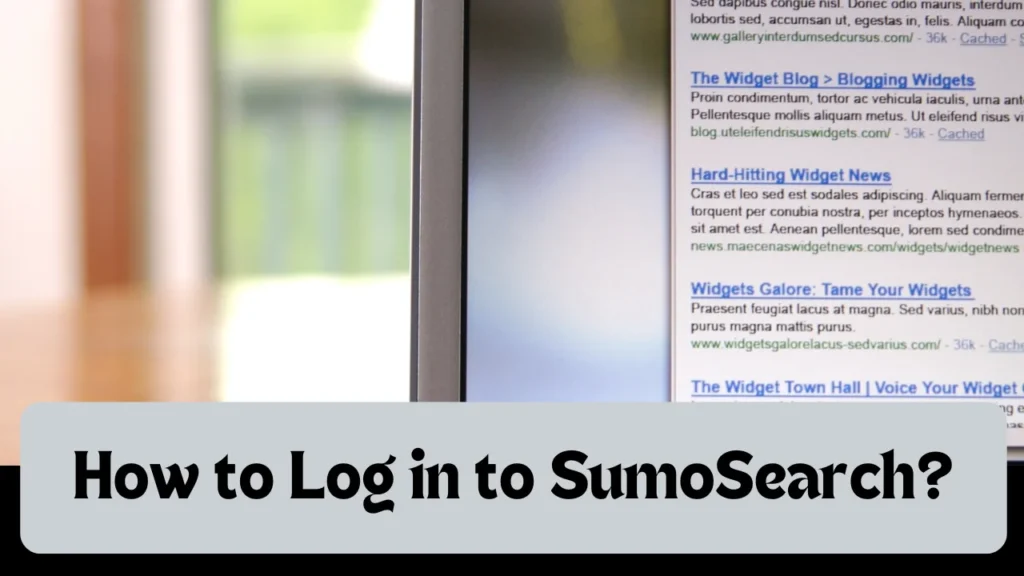 How to Log in to SumoSearch