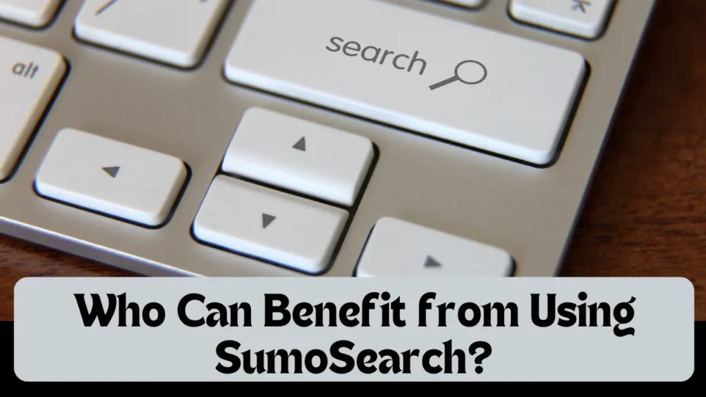 Who Can Benefit from Using SumoSearch?