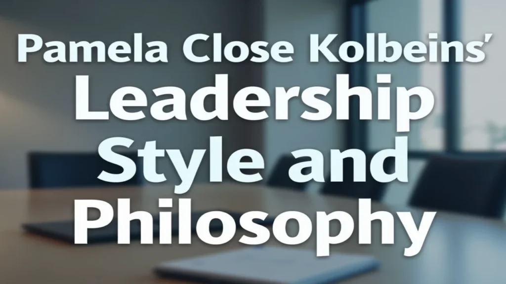 Pamela Close Kolbeins' Leadership Style and Philosophy