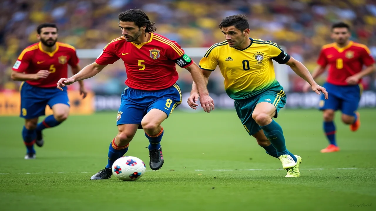 Spain National Football Team vs Brazil National Football Team Timeline 