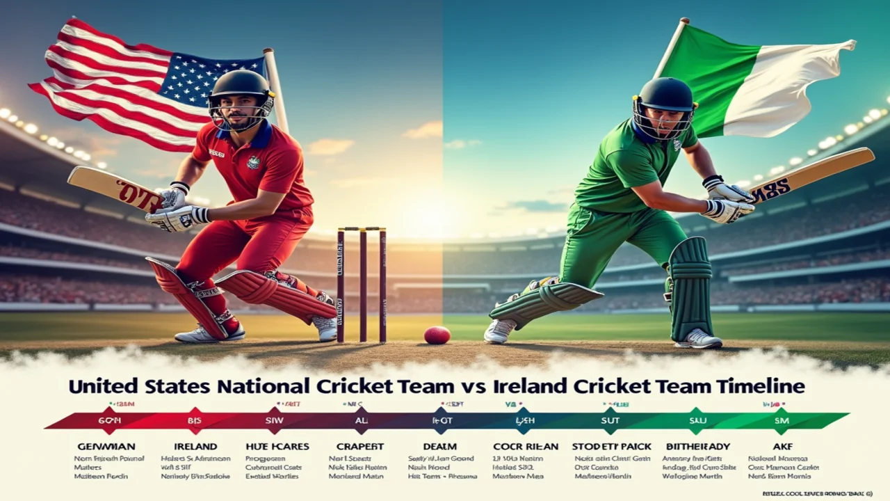 United States National Cricket Team vs Ireland Cricket Team Timeline